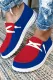 Color Block Graphic Daily Flat Shoes