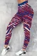 Red and Blue Striped Joggers Yoga Pants