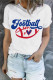 American Football Round Neck Casual T-Shirts