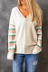 Contrast Striped Sleeve Sweater