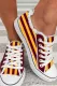 American Football Stripe Daily Flat Canvas Shoes