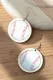 Wooden Leather Inset Baseball Earrings