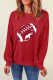 Elephant American Football Graphic Round Neck Casual Pullover Sweatshirt