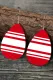 Red&White Hook Earrings
