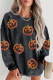 Pumpkin Round Neck  Casual Pullover Sweatshirt