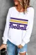 American Football Round Neck Shift Casual sweatshirt