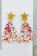 Christmas Glitter Colorful Christmas Tree Earrings