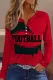 American Football  Letter V Neck Casual Tops