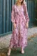 Boho Paisley Print V Neck Empire Waist Maxi Dress
