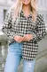 Plaid Pocket Button Shirtcolla Shift Western Casual Jackets