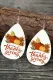 Thanksgiving Pumpkin Hook Earrings