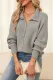 Button Stand Neck Shift Casual Sweaters