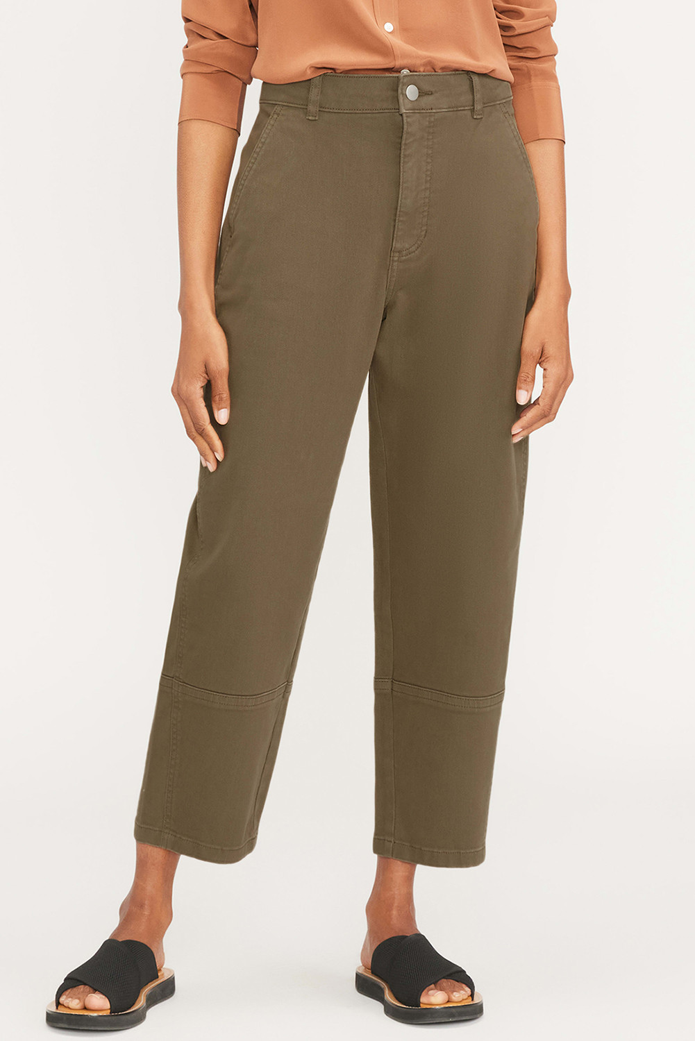 Light French Beige Everlane Women's White and Cream Trousers