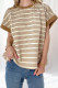 Khaki Stripe Stripe Top - Light Taupe