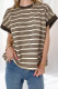 Brown Stripe Stripe Top - Light Taupe