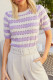 Purple Stripe sweater tops