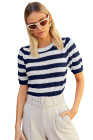 Navy Stripe sweater tops