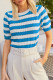 Sky Blue Stripe sweater tops