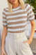Khaki Stripe sweater tops