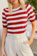 Red Stripe sweater tops
