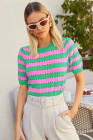 Pink Stripe sweater tops