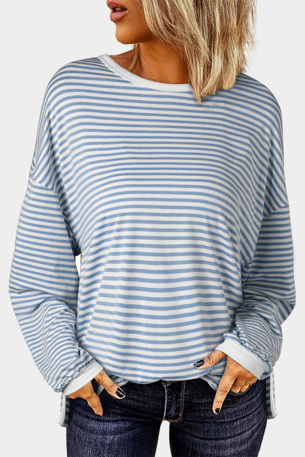 Sky Blue Stripe top