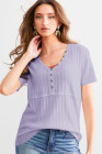 Orchid Petal BKE Textured Knit Henley - Women_s Shirts Blouses_y