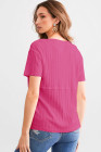Rose Red BKE Textured Knit Henley - Women_s Shirts Blouses_y