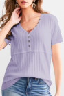 Orchid Petal BKE Textured Knit Henley - Women_s Shirts Blouses_y