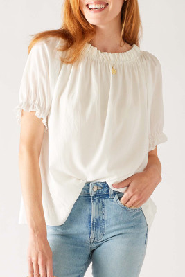 White Ibiza Blouse LC25129525-P1