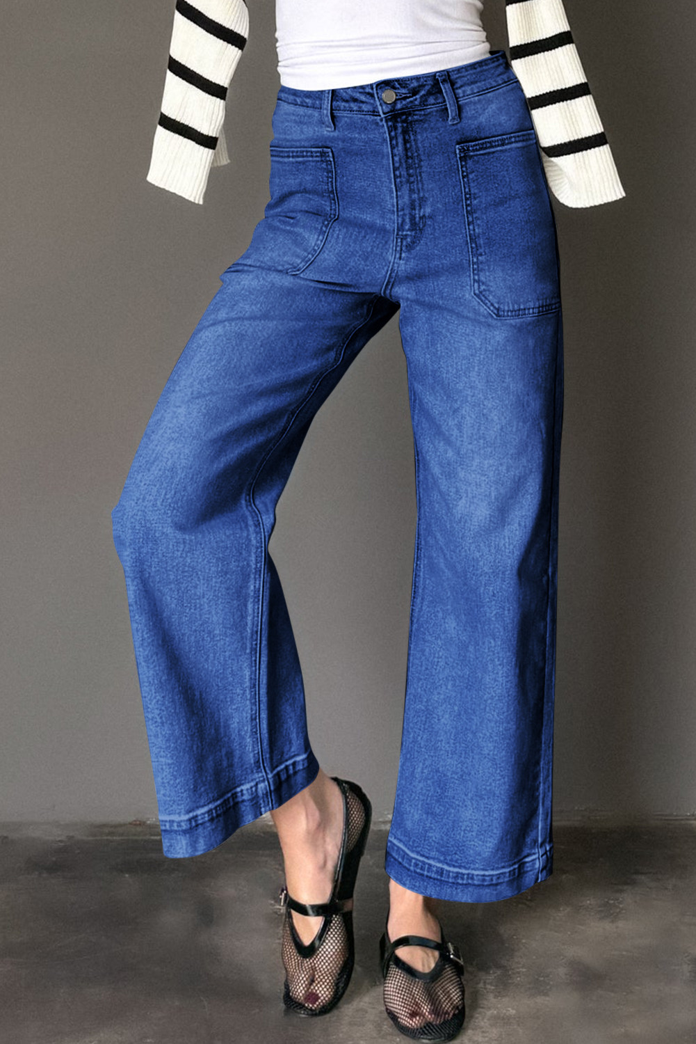 EVALESS Womens Wide Leg Baggy Jeans High Waisted Stretchy Loose Basic Trouser Denim Pants 2025 Trendy Womenswear Outfits