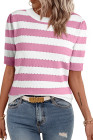 Pink Stripe sweater tops