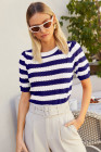 Navy Stripe sweater tops