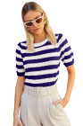 Navy Stripe sweater tops