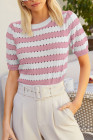 Pink Stripe sweater tops