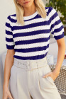 Navy Stripe sweater tops