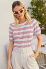 Pink Stripe sweater tops