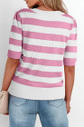 Pink Stripe sweater tops