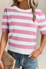 Pink Stripe sweater tops