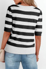 Black Stripe sweater tops