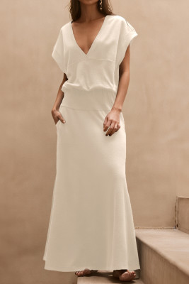 Beige skirt suit LC631125-P15