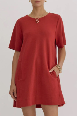 Tomato Red dress LC6123161-P103