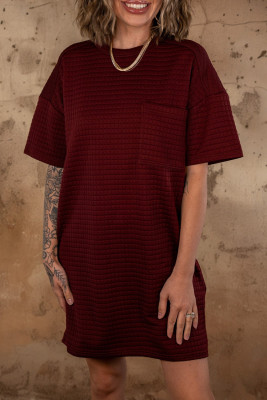 Burgundy dress LC6123155-P503