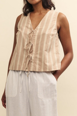 Beige Stripe vest LC853453-P1519