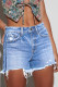 EVALESS Women's Spring and Summer Denim Shorts with Pockets Ladies Pants