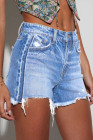 EVALESS Women's Spring and Summer Denim Shorts with Pockets Ladies Pants