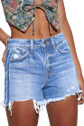 EVALESS Women's Spring and Summer Denim Shorts with Pockets Ladies Pants