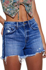 EVALESS Women's Spring and Summer Denim Shorts with Pockets Ladies Pants