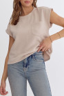 EVALESS Womens Summer Tops Crewneck Cap Sleeve Dressy Casual Business Textured Solid Loose Basic T Shirts Tee Blouses