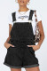 Black Women's denim overalls